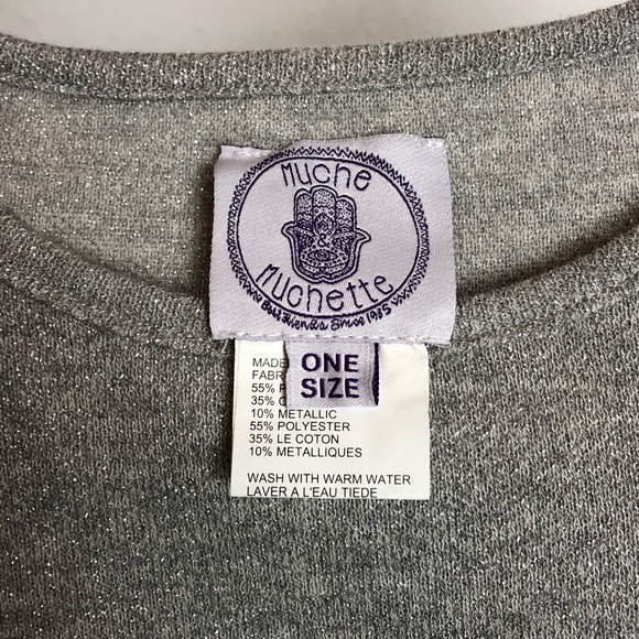 Muche Muchette metallic bell sleeve NWOT sweater - Picture 4 of 6